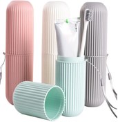 Resim OptaPro Seyahat Tipi Aksesuar Taşıma Diş Fırça Ve Macun Kabı Gözlük Kalem Makyaj Fırçası Kutusu Organizer 