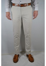 Resim Bomonti Yan Cebi Garnili Keten Görünümlü Pamuk Pantolon Taş 