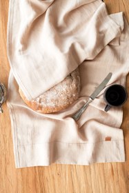 Resim Keten Runner Kum Beji - Kum Beji / 45x250 