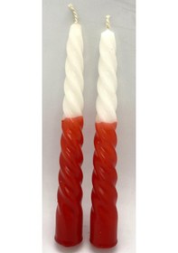 Resim 2Lİ DEGRADE KIRMIZI BURGULU ŞAMDAN MUM 