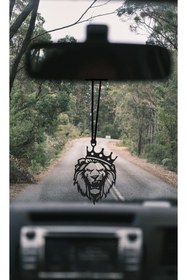 Resim VELUX HOME Araba Dikiz Aynası Süsü Taçlı Aslan Kral Metal 