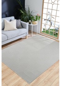Resim Enti Prag 9205 Krem Halı Yolluk Modern Salon Halısı Antre Hol Krem 