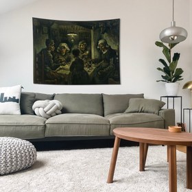 Resim Patates Yiyenler Duvar Örtüsü - 160 cm x 220 cm 
