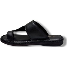 Resim Cakgo 120-26 Hakiki Deri Ultra Soft Parmak Arası Anatomik Erkek Terlik 40-47 Siyah 