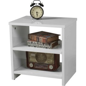 Resim Kar Mobilya Beyaz Komodin 2 Bölmeli Komodin Modern Komodin Yatak Odası Komodin 