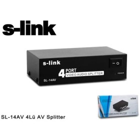 Resim S-Link Sl-14Av 4Lü Av Splitter 