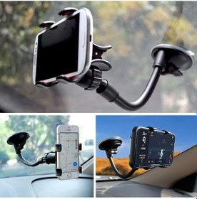 Resim Büro Ev Ofis Arabası İçin Araç İçi 360 Dönen Akrobat Cama Sabitlenen Vakumlu Oto Telefon Tutucu 