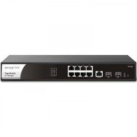 Resim Draytek 8port 140w Full PoE VigorSwitch P210 2X-SFP Yönetilebil 