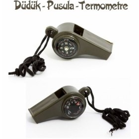 Resim Xnews Pusulalı Termometreli Düdük Survival Askılı Düdük 