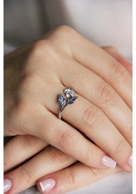 Resim Argentum Concept - Çiçek Motifli Gümüş Yüzük - Y011501 