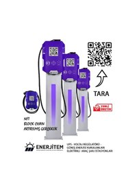 Resim Enerjitem 7 KW Işıklı Elektrikli Araç Şarj İstasyonu 