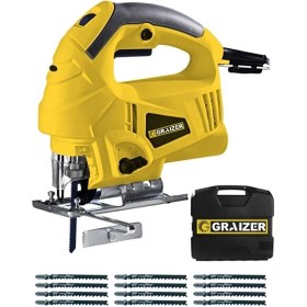 Resim Graizer Alman 3200 W Sjs Metal Şanzuman 6 Kademe Devirli Lazerli Otomatik Dekupaj Testere + 15 Uç 