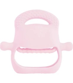 Resim Pembe Bebek Silikon Diş Kaşıyıcı 