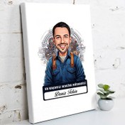 Resim Karikatürlü En Başarılı Erkek Makine Mühendisi Kanvas Tablo 