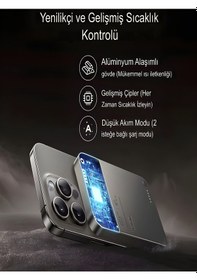 Resim ÇELİKWORK Quo Pro Aır 5000 mAh Ultra Ince Kablosuz 15W Hızlı Şarj LED Tepe-C Girişli Wireless Powerbank 