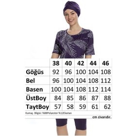 Resim Armes Kısa Kol Taytlı Yarı Kapalı Mayo 206-23 Mor Mor 