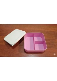 Resim Saklama Kabı Kare 3 Bölmeli Pembe 