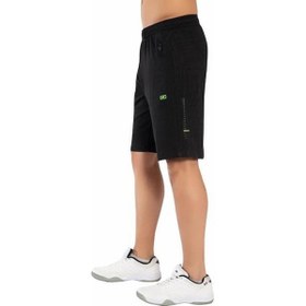 Resim CROZWİSE 3183-10 Siyah Beden XL Astarsız Drops Kumaş Erkek Spor Şort 