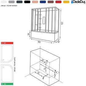 Resim Dikdörtgen Küvetli Kompakt Duşakabin | 180x90 | Sanacryl - 100x150 / Beyaz / Küvetli 