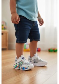 Resim Tuğba Ortopedi 03 Erkek Bebek Işıklı Rahat Sneaker Beyaz 