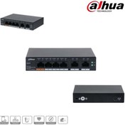 Resim Dahua CS4006-4ET-60, 4 Port, Megabit, PoE 60W, 2 Port Uplink, Cloud Yönetilebilir, Switch 