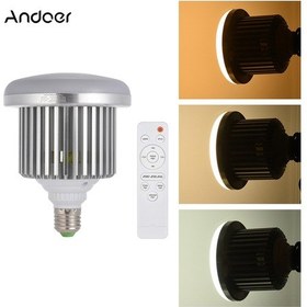 Resim Lemestar Andoer 50w Led Işık, E27 Soketli, Parlaklık Ve Renk Sıcaklığı Ayarlanabilir, Kumanda İle Kontrol, Ac185-245v Pil Yok 