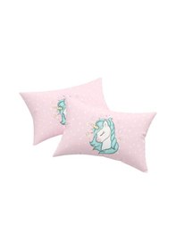 Resim 2li Yastık Kılıfı Unicorn Dreams Pembe Pembe 