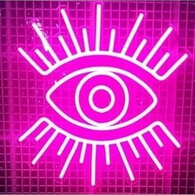 Resim Neon Led Aydınlatma Göz Gece Lambası Parti Süsü Işıklı Duvar Dekor 