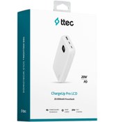 Resim Ttec 20.000 mah powerbank Chargeup pro lcd 20w hızlı şarj 20000 powerbank 