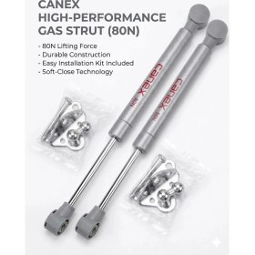 Resim Canex 80N Gazlı Piston - Mutfak Dolabı ve Mobilya Kapak Amortisörü (2'li Paket) 