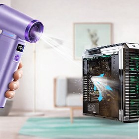 Resim Mioji Mio AD72 Pro 8000 mAh 150000 RPM Taşınabilir Güçlü Hava Üfleme Cihazı Mor 