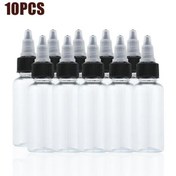 Resim 30ml Büküm Kap Şeffaf Plastik Dövme Mürekkebi Pigment Şişeleri Dövme Araçları Aksesuarları 