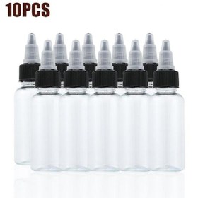 Resim 30ml Büküm Kap Şeffaf Plastik Dövme Mürekkebi Pigment Şişeleri Dövme Araçları Aksesuarları 