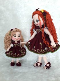 Resim OYUNCAKPARK Anne Kız Yaz Bebekler Takımı Amigurumi Oyuncak 