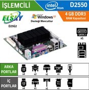 Resim merpa Elsky D25g2 Intel Atom D2550 Fansız Endüstriyel Mini Itx Anakart 