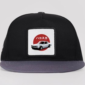 Resim DM Logolu Gri-Siyah Hip Hop Şapka 