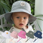 Resim 1 Adet Bebek Güneş Şapkası, Toddler Yaz Güneş Koruma, Geniş Kenarlı Kova Plaj Şapkaları Bebek Erkek Ve Kız Için Ayarlanabilir Çocuk Kapak 