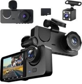 Resim JOYTECH Üç Kameralı 1080 Full HD Araç İçi Kamera G-Sensor Özellikli Güvenlik Çözümü Geri Görüşlü 