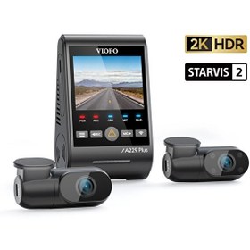 Resim Viofo A229 Plus 3 Kameralı Ön-İç-Arka 2K+2K+1080p HDR Sony Starvis 2 Wi-Fi GPS’li Araç Kamerası Viofo