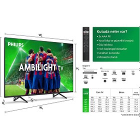 Resim Philips 65PUS8309/62 65 inç 164 Ekran 4K UHD Dolby Vision Dolby Atmos Titan OSAmbilight LED TV 