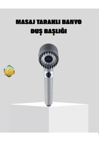 Resim Yüksek Basınçlı Masajlı Duş Başlığı Su Tasarruflu Beyaz 