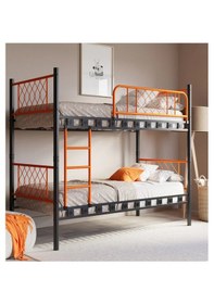 Resim Missidea Metis Genç Çocuk Yatak Odası Metal Ranza Ve Karyola Turuncu 90x190 90 x 190 