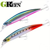 Resim GREENSPIDER Ağır Batan Minnow Balıkçılık Yemi, 125mm 27G, Sahil Tuzlu Su Deniz Levreği Yemi, Karışık Renkler ABS Malzeme, Jerkbait, Sabit Ağırlık 