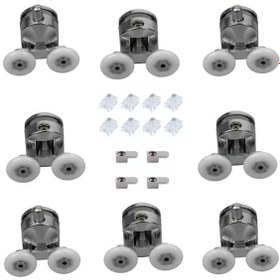 Resim Duşakabin Tekerleği Rulman Metal Gövde 8 Li Set Teker Çapı 24 Mm 