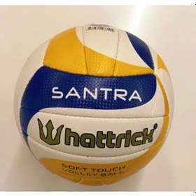 Resim Hattrick Santra Voleybol Topu El Dikişli Sarı - Mavi 