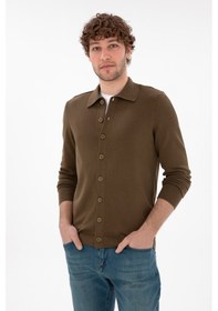 Resim U.s. Polo Assn. Erkek Haki Hırka Triko 50298272-vr027 Haki 