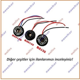 Resim Maflen 1156 Ba15s Düz Tek Duy Soket Ucu 2 Kablolu Dişi Duy-s1891 