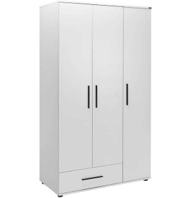 Resim White 3 Kapaklı Tek Çekmeceli Gardırop-mat Beyaz 103x187x52 Cm Gxyxd 