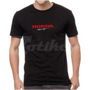 Resim Honda Racing Tasarım Motorcu Tişörtü Beyaz Kırmızı 