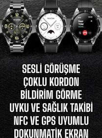 Resim Marsilyan Akıllı Saat Titreşimli Pusula Nabız ve Tansiyon Ölçer NFC Uyumlu - MCT5004-9036 